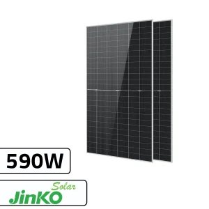 پنل خورشیدی 590 وات مونوکریستال N-Type TOPCon Bifacial برند JINKO