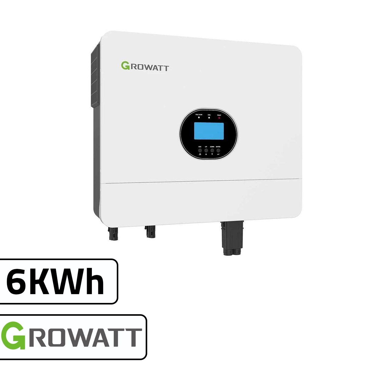 سانورتر 6 کیلووات، 48 ولت، 100 آمپر MPPT برند Growatt مدل SPF 6000 ES Plus